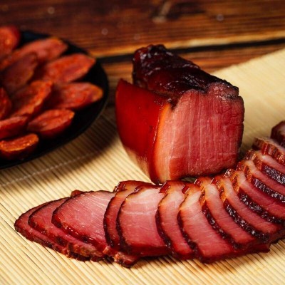 【腊制品】 辰溪县后腿腊肉猪大腿烟熏肉不咸瘦肉带皮500g图1