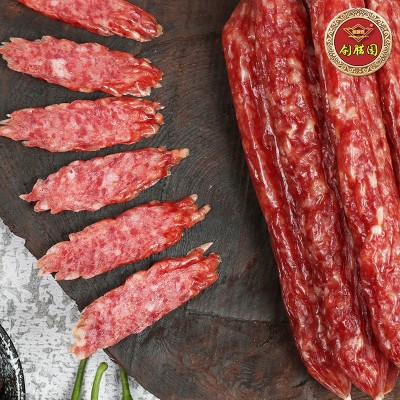 广式精瘦腊肠腊肉加瘦广味广东瘦肠黄圃香肠腊肉咸甜味瘦肉肠批发图1