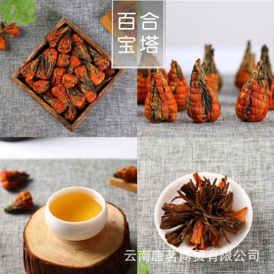 批发 凤庆红茶 百合花滇红绣球 调味花茶 一芽一叶红茶沱 散装图4