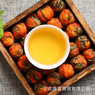 批发 凤庆红茶 百合花滇红绣球 调味花茶 一芽一叶红茶沱 散装图1