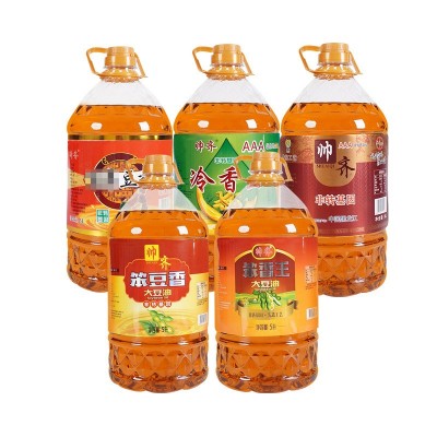 帅齐 5L大豆油 冷香 笨香 家用三级食用油图5