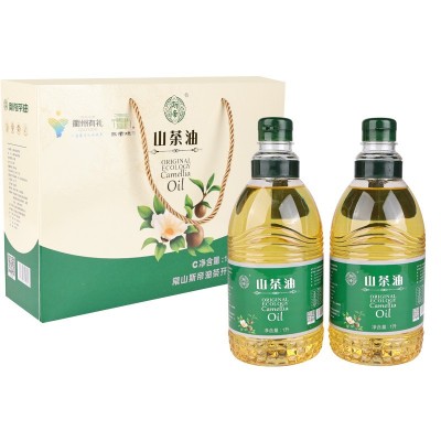 山茶初榨纯正茶籽油1L升两瓶装物理压榨一级食用油团购礼盒批发图5