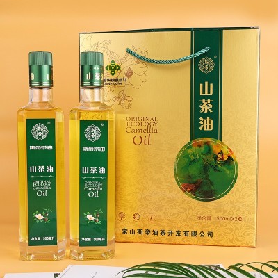 山茶油礼盒装山茶油低温冷榨食用油基础油团购节日送礼厂家批发图3