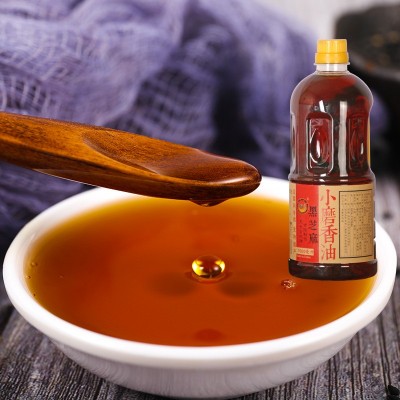 纯黑芝麻油1000ml石磨黑芝麻小磨香油河南驻马店特产凉拌 菜食用油图3