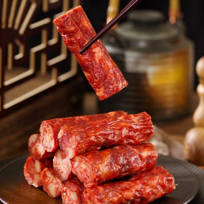 麻辣肠风味腊肠香肠 5斤装长条粗麻辣味腊肠香肠箱装散装批发 宣图3