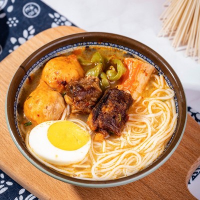 富硒荞麦面400g*1袋谷物粗粮速食鸡蛋面方便早餐杂粮龙须挂面条图4