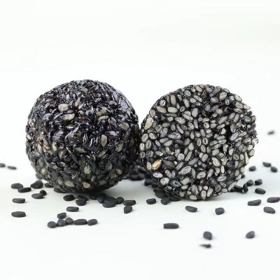 黑芝麻丸九蒸九晒芝麻球批发500g 养生丸零食独立结婚喜糖芝麻团图4