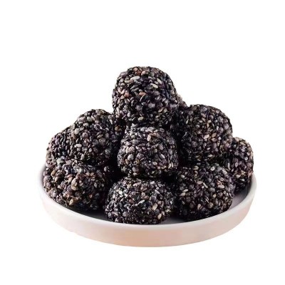 黑芝麻丸九蒸九晒芝麻球批发500g 养生丸零食独立结婚喜糖芝麻团图5