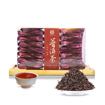 云南普洱茶熟茶散茶小袋装勐海熟普洱可个性定5-8克袋泡250克/盒图5