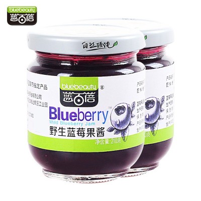 【蓝百蓓】野生蓝莓果酱早餐果粒果肉烘焙专用酸奶山药面包酱