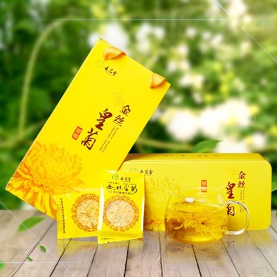 金丝皇菊新花一朵一杯金丝菊婺源徽州大皇菊花茶袋装礼盒支持代发图1
