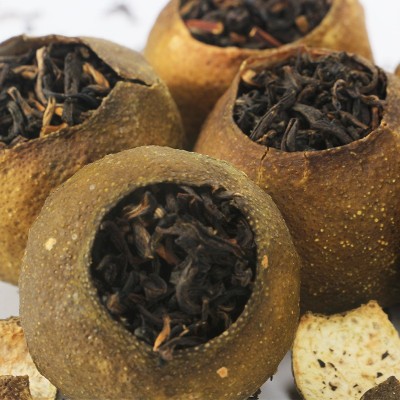 现货批发新会黄柠红茶 云南陈皮普洱茶500克茶饮泡水天马柠小红茶图4