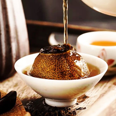 【小青柑拿样】新会生晒小青柑大红柑清香晒香黄柠红茶陈皮普洱茶图2