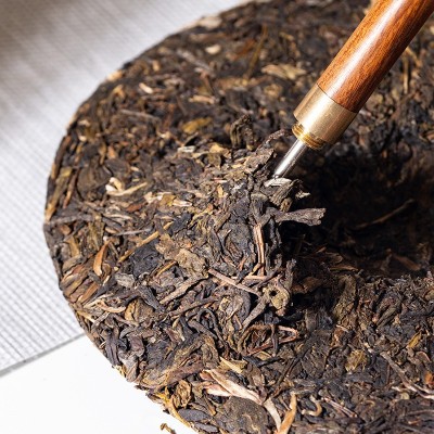 云南茶树王茶厂普洱茶茶叶批发 普洱茶饼生茶 曼松生普357g普洱茶图3