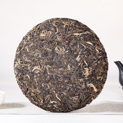 云南茶树王茶厂普洱茶茶叶批发 普洱茶饼生茶 曼松生普357g普洱茶图2