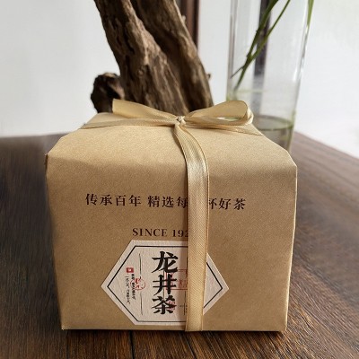 龙井茶牛皮纸包装250g茶叶杭州钱塘产地浓香明前特级龙井批发图5