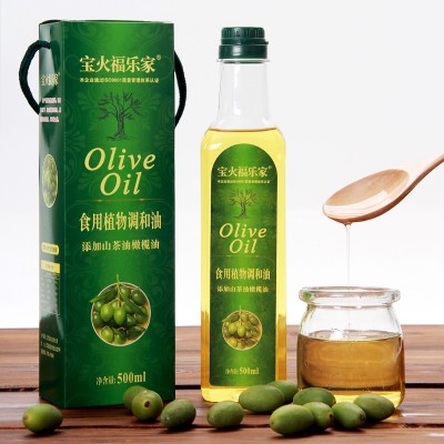 源头厂家低价批发500毫升礼盒装山茶橄榄调和油5升大桶食用植物油图2