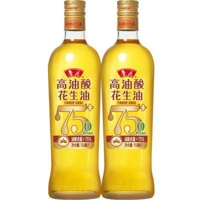 鲁花高油酸花生油750ml 煎炒烹炸瓶装压榨食用油图5