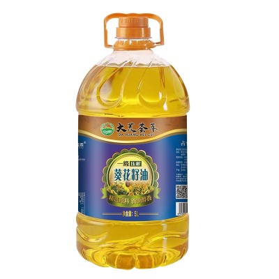 大荒荟萃 葵花籽油5升 纯正一级压榨食用油包邮家用批发图5