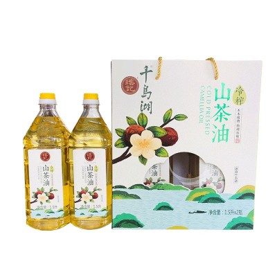 瑶记 冷榨山茶油1.5L*2礼盒装 千岛湖特产家用食用油 批发植物油图5