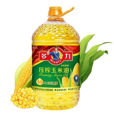 多力压榨玉米油5L*4桶装 非转基因甾醇植物家用桶装烘培蛋糕烹图3