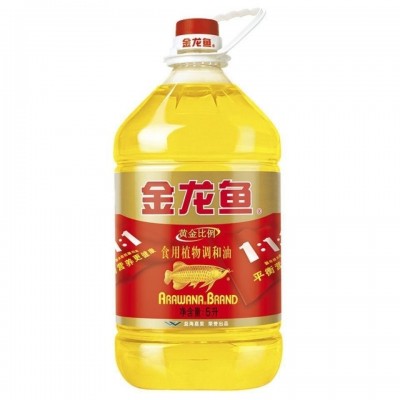 【转基因】金龙鱼黄金比例食用植物调和油5L/桶 1:1:1食用油图5