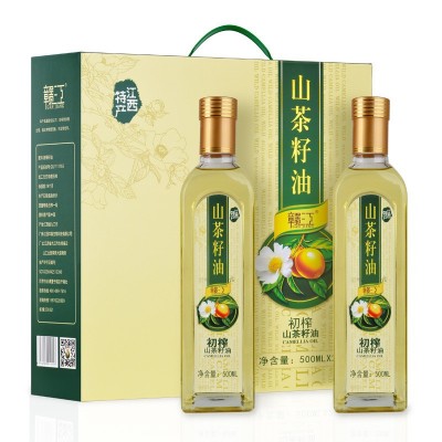 赣江山茶油500Ml*2瓶玻璃瓶大气礼盒装茶油茶籽油食用油图5