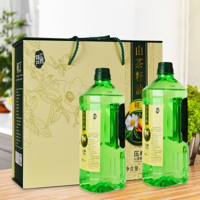 赣江茶油食用油1L*2礼盒山茶籽油纯正茶树油物理压榨江西茶子油图2