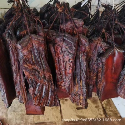 柴火腊肉四川特产烟熏二刀肉咸腊肉熏肉烟熏腊肉五花肉真空腊肉图2