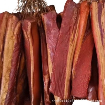 柴火腊肉四川特产烟熏二刀肉咸腊肉熏肉烟熏腊肉五花肉真空腊肉图5