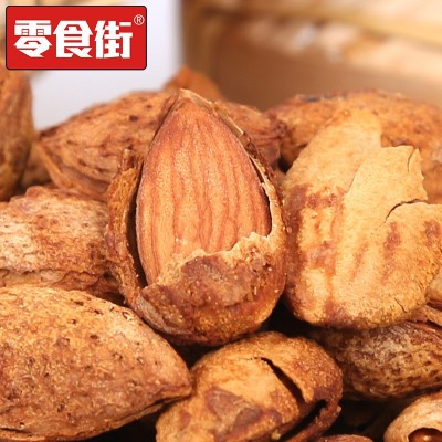 巴旦木批发杏仁坚果零食干果年货巴塔木新货扁桃仁大颗粒65克袋装图3