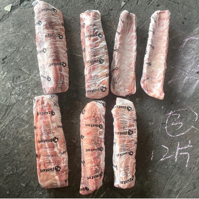 港口直销20斤装西班牙冷冻猪背排碳烤猪排骨猪肋排心冻多肉猪寸排图3