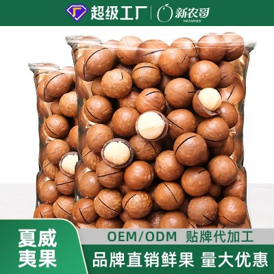 新农哥夏威夷果箱装大颗粒散装奶香味原味夏果零食小包装坚果批发图1