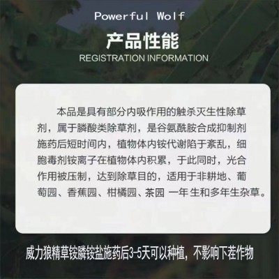 【10斤】威力狼精草铵膦铵盐果园除草剂广西自主化工桂元牌除草剂图3