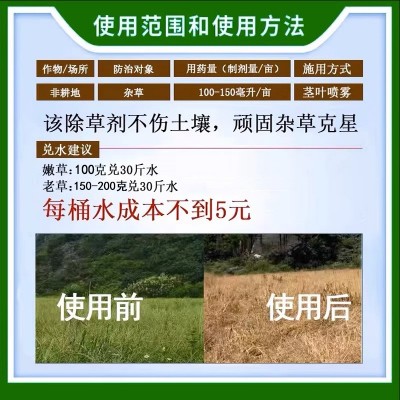 精草铵膦铵盐牛筋草专用除草烂根剂农药正品草胺磷安磷果园灭草剂图2