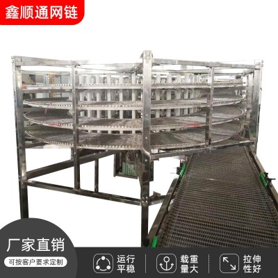 螺旋塔输送机食品速度螺旋冷却流水线传送带不锈钢多层网带输送机图4