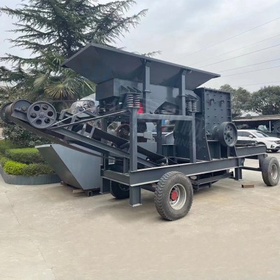 供应大小型油电两用建筑垃圾移动式颚式破碎机 河卵石青石制砂机图3