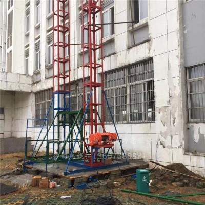 24米龙门架施工升降机SSE160单吊笼货运提升机建筑上料物料提升机图2