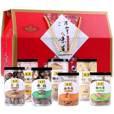 年货礼盒菌菇礼盒春节送礼佳品走亲戚长辈领导特产山珍干货整箱装图2
