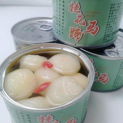 厂家直发新鲜爽口脆甜甜品荔浦桂花马蹄罐头227g休闲零食一件代发图2