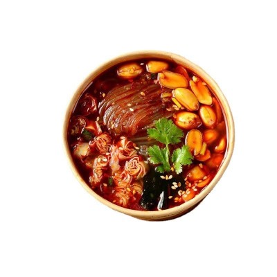 网红大吃咖锅蜀叔嗨吃家酸辣粉大桶装米线粉丝冲泡速食零图5