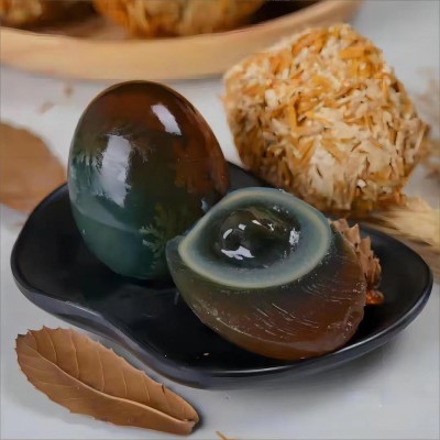 黄许松花皮蛋四川特产无铅溏心黑色松花蛋变蛋谷壳裹制德阳黄许图3