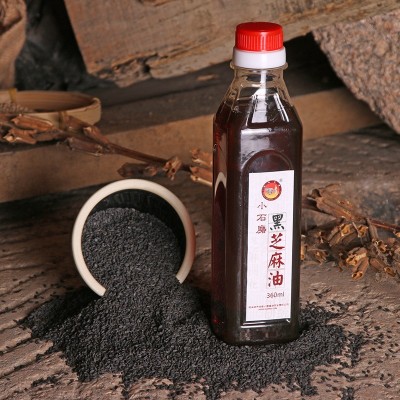 黑芝麻油360ml纯小石磨香油河南驻马店特产商超批发直播带货包邮图3