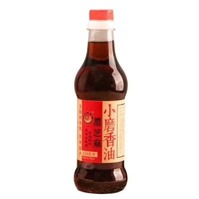 小磨香油黑芝麻油525ml河南农家自榨黑芝麻香油凉拌菜小瓶油家用图4