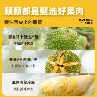 马来西亚原装进口 猫山王榴莲果肉100g 盒装果肉冷冻榴莲果肉图3