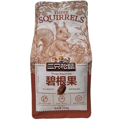 三只松鼠夏威夷果碧根果巴旦木坚果烧炭腰果休闲网红小袋零食批發图4