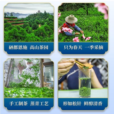 蓝焙恩施玉露蒸青工艺绿茶2024年新茶湖北特产恩施硒茶一件代发图3