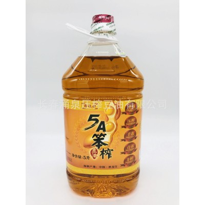 食用油笨榨豆油三级5L物理压榨大豆油桶装植物油批发图5