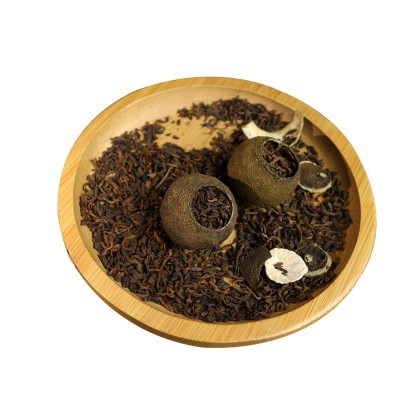 新会小青柑陈皮普洱茶十年陈云南宫廷熟普柑普茶生晒陈香青橘茶图4