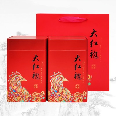 源头批发福建武夷岩茶大红袍茶叶礼盒装高档送人罐装特级乌龙茶图4